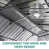 DWVO 12x18ft Hardtop Gazebo Double Roof with Nettings and Curtains, Heavy Duty Galvanized Steel Outdoor Vertical Stripes Roof for Patio, Backyard, Deck, Lawns, Brown DWVO