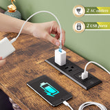 Romorgniz Dresser for Bedroom with Charging Station and LED, Sturdy Chest of Drawers with 8 Drawers and Two Open Shelves for Storage,Bedroom, Living Room,Hallway (Rustic Brown) Romorgniz