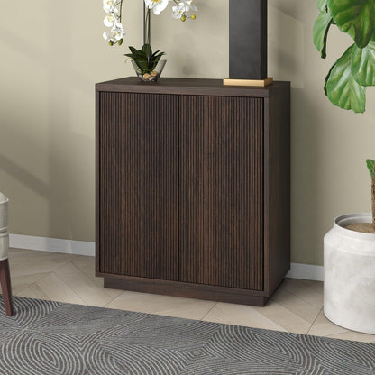 Henn&Hart 28" Wide Rectangular Accent Cabinet in Brown, for Home, Living Room, Bedroom, Entertainment Room, Office