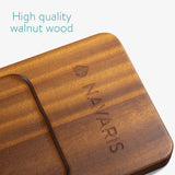 Navaris Wood Bath Tray Shelf - Walnut Bathtub Tray Caddy Tub Holder for Tablet, Books, Candles, Massage Oil - Real Walnut Wood with Simple Design Navaris