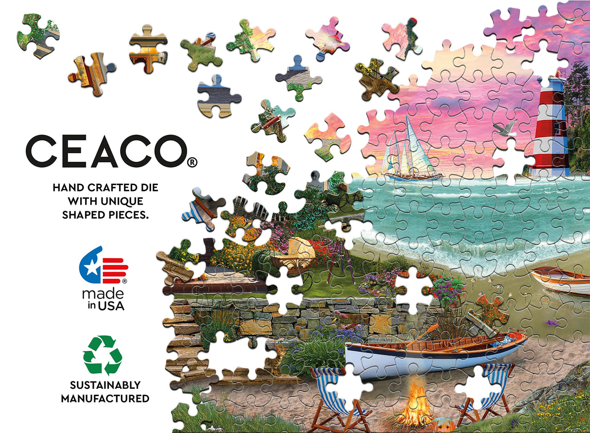 Ceaco - David MacLean - Heart Beach - 1000 Piece Jigsaw Puzzle Ceaco