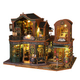 RHZN Miniature House Kit, Dollhouse Kit, Miniature Kit, DIY Mini House Building Kit for Adult, Book Shop RHZN