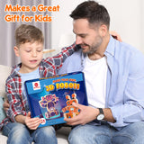 Mocoosy 4 Wooden Robot Toys for Kids Ages 3-5, Building & Painting Your Own Robot Craft Kit with Paints and Stickers, Wood Robot Painting Art Supplies Educational Gift for 6 8 10 12 Years Old Mocoosy