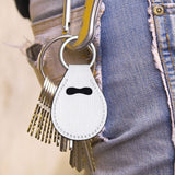 Valyria 10 Pcs Sublimation Blanks Coin Holder Keychain Keyring Universal AA Medallion Keychains for Women (White) Valyria