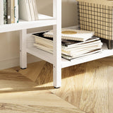 IRONCK Bookcases and Bookshelves Triple Wide 5 Tiers Industrial Bookshelf with Baffles Large Etagere Bookshelf with Metal Frame for Living Room Home Office IRONCK