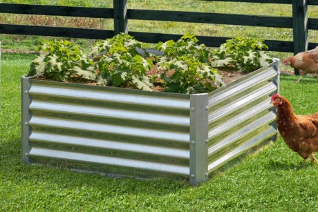 Arrow Sheds GrowIT Galvanized Steel Raised Flower and Plant Bed for The Garden or Greenhouse, 36" x 36" x 17" Arrow