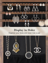 Nicetree 360° Swivel Jewelry Cabinet with Lights, Touch Screen Vanity Mirror, Rotatable Full Length Mirror with Jewelry Storage, Standing Jewelry Armoire Organizer, Christmas Gifts, Rustic Brown Nicetree