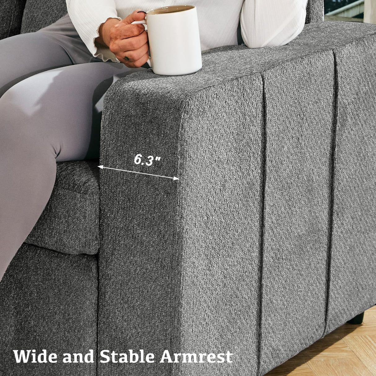 Belffin Modular Sectional Sleeper Sofa with Pull Out Couch, U Shaped Sleeper Pull Out Bed, Convertible Sectional Couches for Living Room, Light Grey Belffin