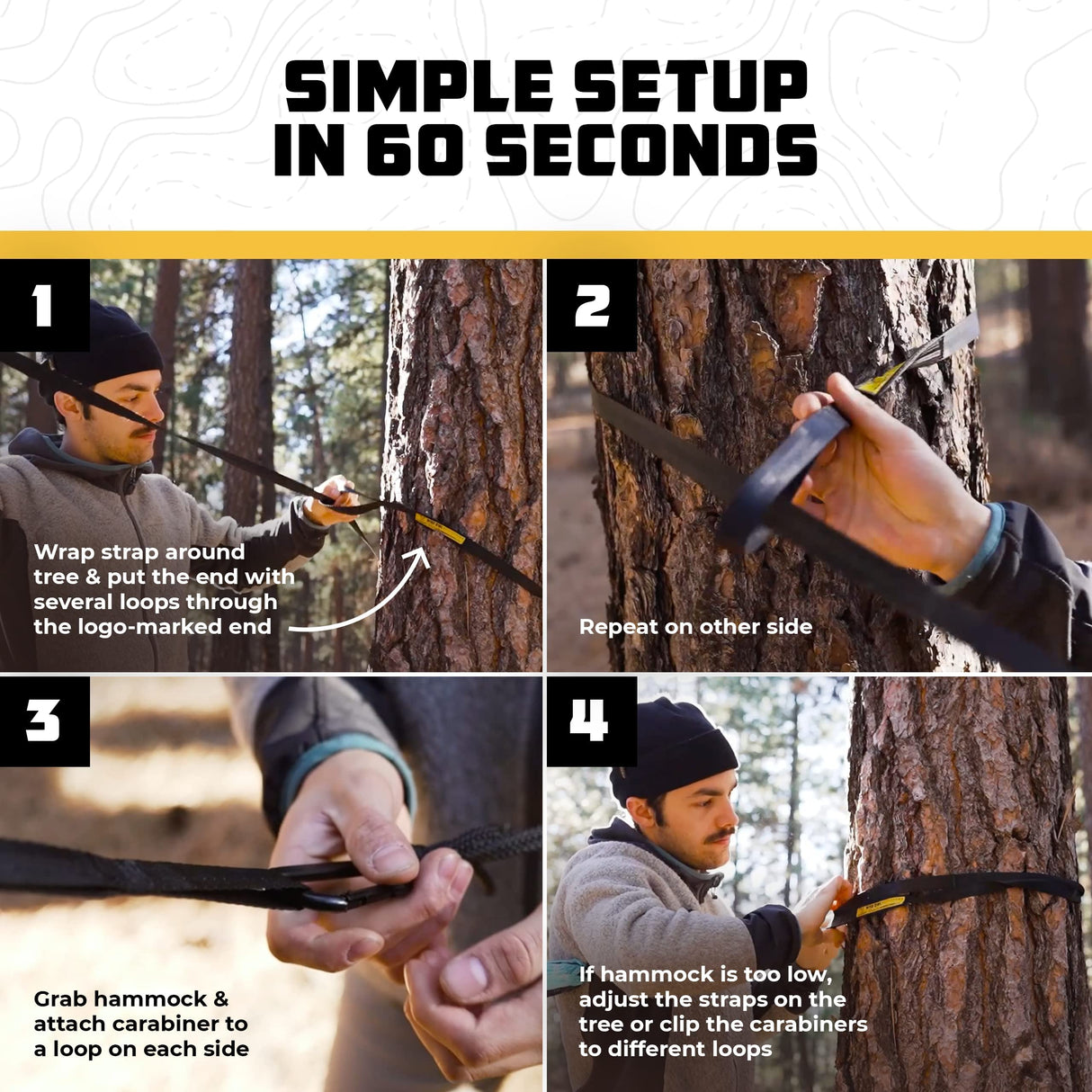 Wise Owl Outfitters Camping Hammock - Camping Essentials, Portable Hammock w/Tree Straps Up to 500lbs, Hammock for Outside, Hiking, and Travel - Double, Sage and Dark Green Wise Owl Outfitters