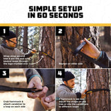 Wise Owl Outfitters Camping Hammock - Camping Essentials, Portable Hammock w/Tree Straps Up to 500lbs, Hammock for Outside, Hiking, and Travel - Double, Sage and Dark Green Wise Owl Outfitters