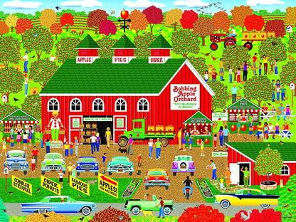 RoseArt - Home Country - Bobbing Apple Orchard Farm - 1000 Piece Jigsaw Puzzle for Adults