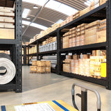 Bepatio 77" W Garage Shelving Storage Shelves, 3 Tier Metal Shelving Unit Heavy Duty for Storage, Adjustable Black Shelves for Commercial, Industrials, Garage, Basement, 77.2" W*23.7" D*66.2”H Bepatio