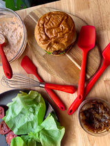 GIR: Get It Right Premium Silicone Spatula - Non-Stick Heat Resistant Kitchen Spatula - Perfect for Baking, Cooking, Scraping, and Mixing - Ultimate - 11 IN, Red GIR