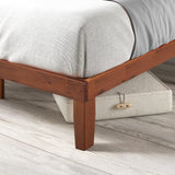 ZINUS Wen Wood King Platform Bed Frame with Solid Wood Slat Support in Cherry Finish Zinus