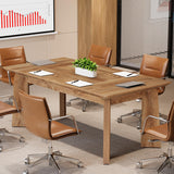 Tribesigns 5FT Conference Table for 6 People, 62-Inch Rectangular Meeting Table with Thicken Tabletop and Heavy Duty Legs, Modern Seminar Boardroom Desk for Office Conference Room (Rustic Brown) Tribesigns