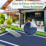 Ogrmar 5x8 FT Reversible Mats, Outdoor Rug for Patio Clearance, Waterproof Carpet, Plastic Straw Rug for Indoor Outdoor, Floor Mat&Rug for RV Porch Camping Backyard Deck Balcony Beach Trailer (Blue) Ogrmar