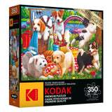 RoseArt - Kodak Premium - Puppies on a Picnic - 350 Piece Jigsaw Puzzle for Adults RoseArt