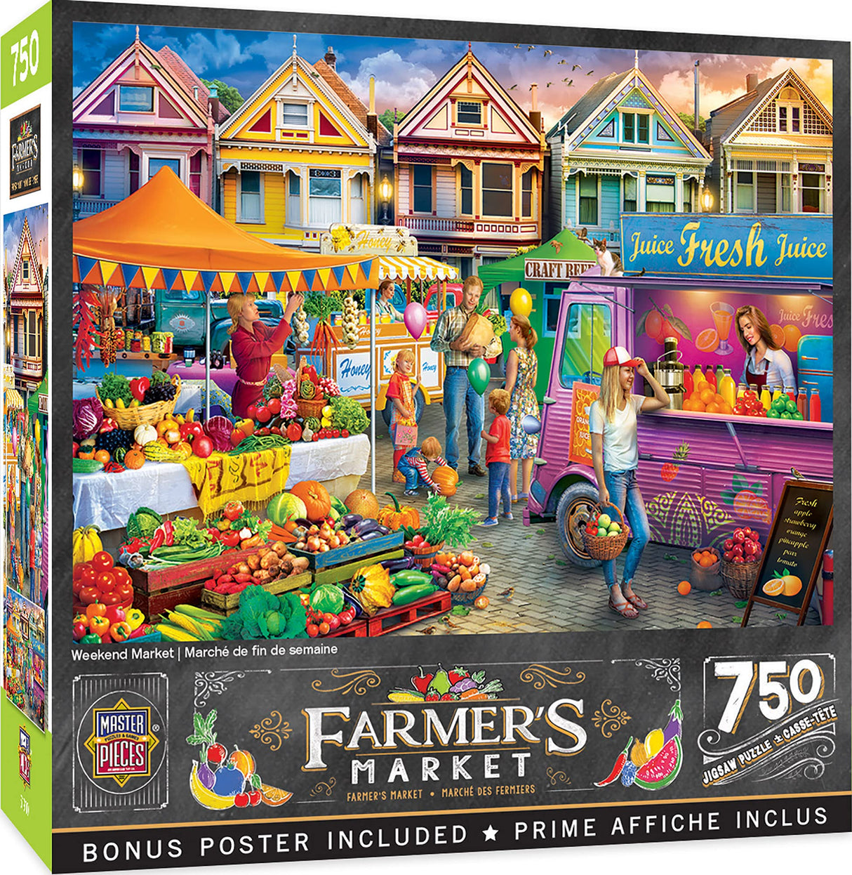 MasterPieces 750 Piece Jigsaw Puzzle for Adults, Family, Or Youth - Weekend Market - 18"x24" Masterpieces