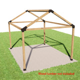 NatureIn Slanted Roof Pergola Brackets 4 x 4–Pergola DIY Bracket kit with Screws for Wood Beams,– Durable Steel Pergola Kit – Ideal for Wood Stand Pergolas, Gazebo, Sheds, Matte Black Coated NatureIn