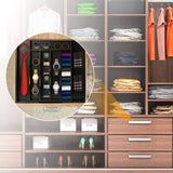 Bellsal Black Silverware Organizer Kitchen Drawer Organizer Expandable Bamboo Utensil Holder Cutlery Tray for Kitchen Utensil and Flatware Bedroom Office Bellsal