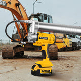 ATIVERE Lithium Battery Grease Gun Cordless for DeWalt 20V Max Battery (NO Battery) Yellow with 12” Spring Flex Hose, 10000 PSI High Pressure Quick Release Grease ATIVERE