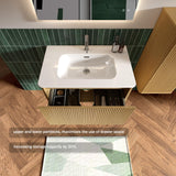BLUHOUZZ Bathroom Vanity with Sink,Large Storage Wall Mounted Floating Bathroom Vanity with Overflow for Modern Bathroom, One-Piece Sink Basin Minimalist Bathroom Sink Cabinet BLUHOUZZ