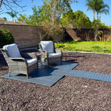 36 sq. ft Plastic Interlocking Deck Tiles, 36 Pack Patio Deck Tiles Waterproof Outdoor Flooring 12" x 12"All Weather Uses for Porch Poolside Balcony Backyard Pathway, Charcoal Gray laapee
