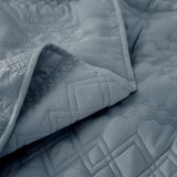 WDCOZY Boho Blue Grey Quilt King Size Bedding Sets with 2 Pillow Shams, Farmhouse Lightweight Soft Bedspread Coverlet for All Season, 3 Pieces, 104x90 inches WDCOZY