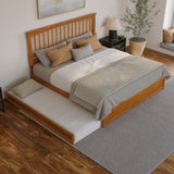 AFI, Everett King Platform Bed with Panel Footboard and Twin XL Trundle, Light Toffee AFI