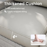 olimix 8 Piece Outdoor Patio Furniture Set, Outdoor Sectional Furniture, Rattan & Wicker Modern Modular Conversation Set Sofa Couch W/Water Resistant Washable Thick Cushions and Coffee Table, Beige olimix