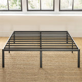 Best Price Mattress 14 Inch Metal Platform Beds w/ Heavy Duty Steel Slat Mattress Foundation (No Box Spring Needed), King Size, Black Best Price Mattress