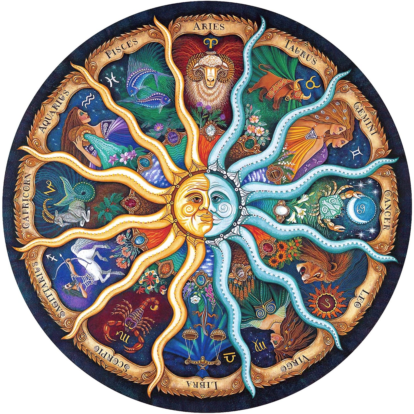 Zodiac Horoscope Puzzles for Adults 1000 Pieces Challenging Puzzle Perfect for Game Nights 1000 Piece Jigsaw Puzzles for Kids, Family, Friends and Lovers, Finished Size 26.7" x 26.7"