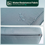 Niubya 3 Piece Wicker Rocking Chair Patio Furniture Sets, Outdoor Wicker Bistro Rattan Chair Conversation Sets with Cushions and Coffee Table, Grey and Brown Niubya