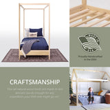 American Furniture Classics Twin Size Canopy Bed with Raised Platform American Furniture Classics