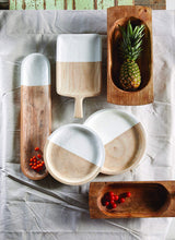 Mud Pie DOUGH BOWL SET, Brown, small 5" x 20" x 8" | large 5" x 24" x 10 1/2" Mud Pie