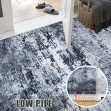 5x7 Area Rug Living Room Rug: Washable Modern Abstract Soft Thin Rug Indoor Floor No Slip Stain Resistant Carpet for Bedroom Dining Room Farmhouse Nursery Home Office - Black FXRHLP
