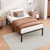 Hafenpo 14 Inch Twin Bed Frame - Sturdy Metal Platform Twin Size, No Box Spring Needed, Heavy Duty, Easy Assembly, Strong Bearing Capacity, Under Bed Storage, Black Hafenpo