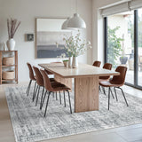 Soalmost Washable Area Rug 8x10, Large Soft Rugs for Living Room Farmhouse Vintage Gray Area Rugs for Bedroom Dining Room Non-Slip Stain Resistant Under Table Rug Grey Soalmost