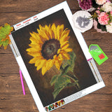 APCGSM Sunflower Diamond Painting Art Kit for Adults, 5D Full Drill DIY Craft, 11.8 x 15.7 inch APCGSM