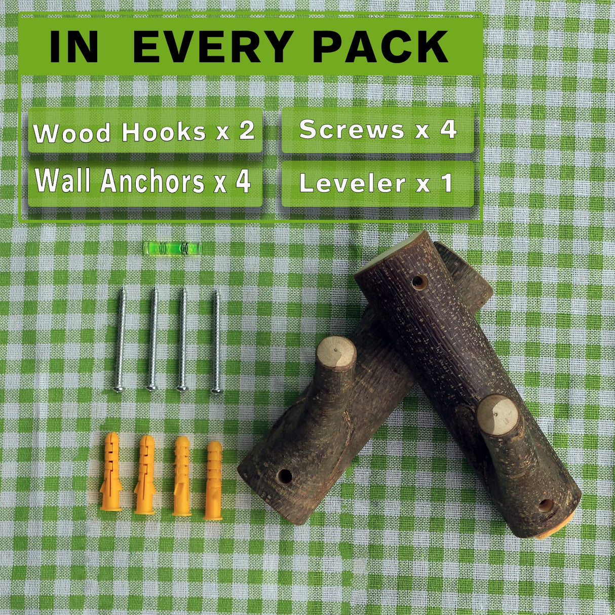 FIREHOOK Gun Rack Wall Mount,Natural Hardwood Gun Wall Hooks for Rifle and Shotgun Archery Bow, 24 Lbs,Shotgun Wall Storage for Wall Storage (Small) FIREHOOK