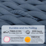 Brafab Outdoor Patio Furniture Set with 44" Gas Fire Pit Table - PE Wicker Patio Conversation Sets Cushioned Seat Couch - 9 Seats Outdoor Sectional Chair Sofa Set for Yard Garden Porch, Blue Brafab