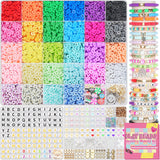 BestNow Friendship Bracelet Making Kit with 28 Colors 4200Pcs Clay Beads 400Pcs Letter Beads for Jewelry Making Cute Charm Number Heart & Pattern Beads Ideal Gifts for Girls 6-13 BestNow