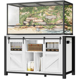 YITAHOME 120 Gallon Reptile Tank Stand with Power Outlets, Heavy Duty Large Reptile Tank Stand with Barn Door, Reptile Tank Turtle Terrariums Table for Accessories Storage,1100LBS Capacity YITAHOME