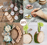 Lemonfilter Natural Wood Slices 50 Pcs 2.4-2.8 Inches Craft Unfinished Wood kit Wood Coasters Wooden Circles Christmas Wood Ornaments Tree Slices for Arts Crafts Wedding Christmas DIY Projects Lemonfilter