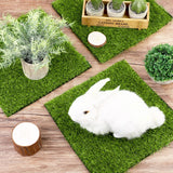 TURSTIN 6 Packs Artificial Grass Square Mat 12 x 12 Inch Fake Grass Turf Patch with Drainage Hole Synthetic Garden Grass Tiles Realistic Grass Rug for DIY Indoor Outdoor TURSTIN