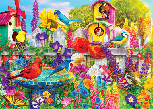 RoseArt - Kodak Premium - Bird Bath Garden - 3000 Piece Jigsaw Puzzle for Adults