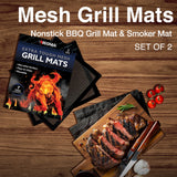 Kona Mesh Grill Mats for Outdoor Grill - Nonstick BBQ Grill Mat & Smoker Mat | The Revolutionary BBQ Net Grilling Mats for The Ultimate Grilling Experience, Set of 2, 16 x 13 Kona