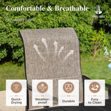 HERA'S HOUSE Outdoor Patio Dining Set of 9, 9 Piece Outdoor Table and Chairs Set of 1 Extendable Large Patio Table and 8 Quick Dry Textilene Swivel High Back Rocking Chairs for Lawn, Park, and Garden HERA'S HOUSE