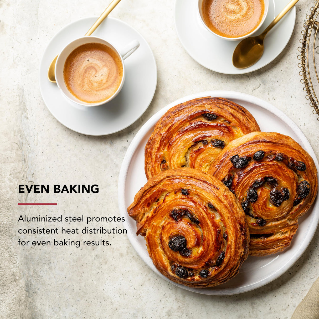 KitchenAid Premium Aluminized Steel Baking Sheet, Nonstick, 10x15 Inch, Contour Silver KitchenAid