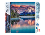 Figured’Art Diamond Painting Art kit for Adults 16"x20" Full Square Drill 5D Mountain Landscape and Lake Complete DIY - Rolled Canvas Figured'Art